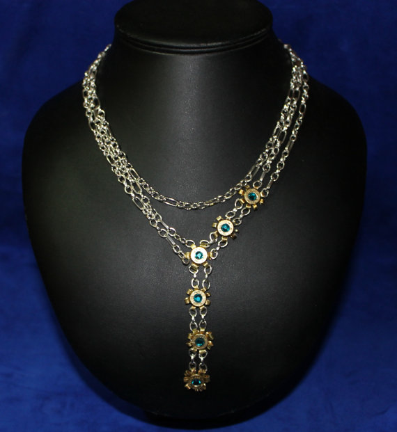 Western Bullet And Chain Necklace